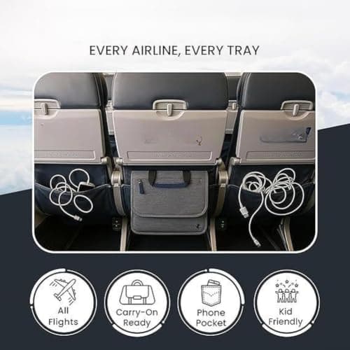 Airplane Organizer Tray Table Cover, Flight Seat Back Storage Bag — view 6