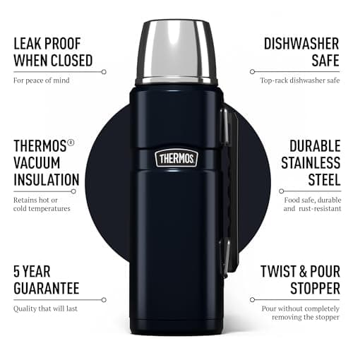 Thermos Stainless King Midnight Blue Drinks Flask (1.2L) 24h Hot | 24h Cold — view 2
