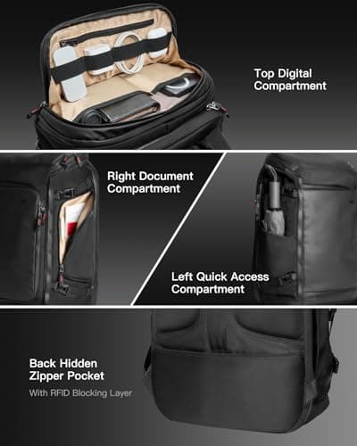 Inateck 40L Travel Backpack,Laptop Rucksack Bag for Men Flight TSA Approved — view 4