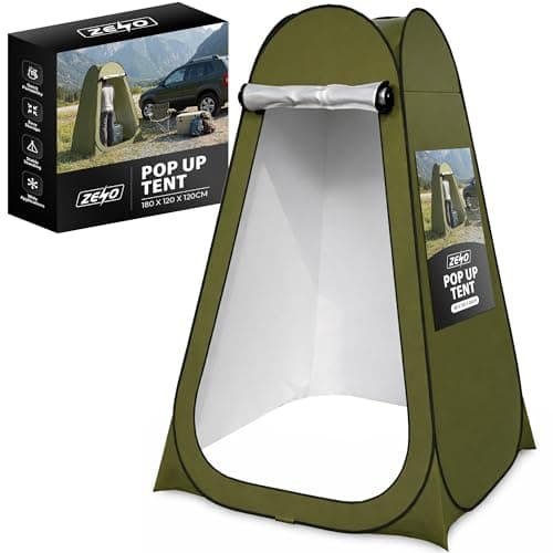 ZENO Toilet Privacy Tent for Camping | Portable Pop Up Tent | Shower Tent For Outdoor Changing Dressing and Camping | Ideal for Fishing, Beach, Picnic, Sunshade Outdoor Backpack Shelter Canopy