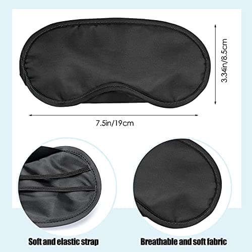 Dreamtop 15 Pack Multicolor Eye Shade Cover Eye Mask Sleeping Blindfold with Nose Pad Colour Blindfold Travel Eye Blinder Sleeping Eye Cover for Travel Sleep Women Men Kids, 15 Colors — view 3