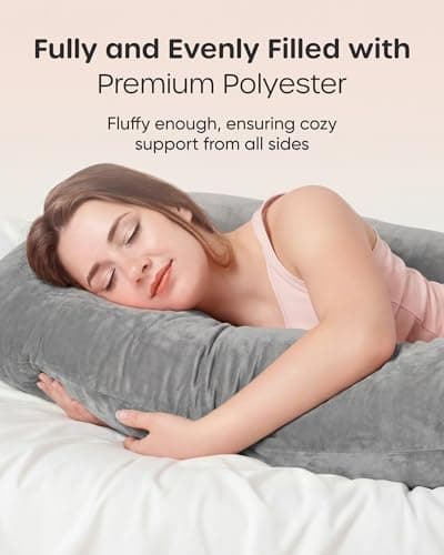Nuliie Pregnancy Pillow for Sleeping, U Shaped Full Body Pillow — view 5