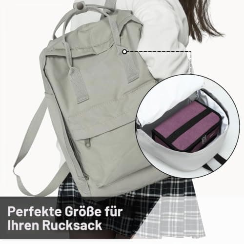 MIER Small Lunch Bag Insulated Compact Cooler for Backpack, Purple, 3L — view 6
