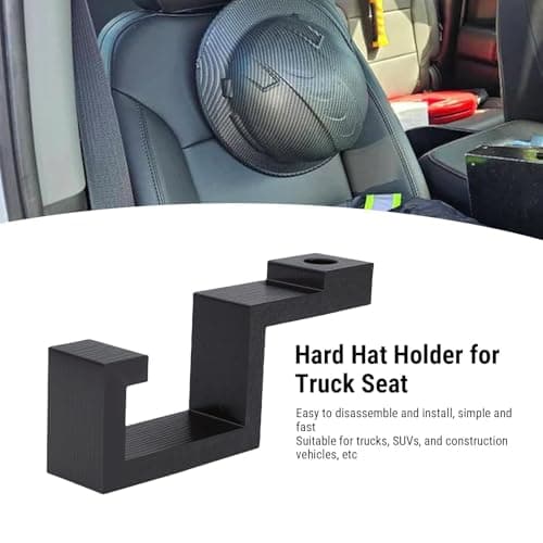 GEERYZHE Hard Hat Holder for Truck Seat - Portable Headrest Hook for Construction Gear, Car Seat Back Hanger for Helmet & Vest Storage, Durable Bamboo Design for Easy Access & — view 3