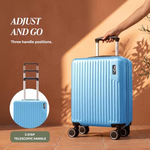 LUGG 15inch Vacay Suitcase ABS Luggage, Aluminium Trolley Handle, 360° Spinner Wheels, Water-Resistant & Durable Material - Airline Compatible (45 x 20 x 33cm) — view 5