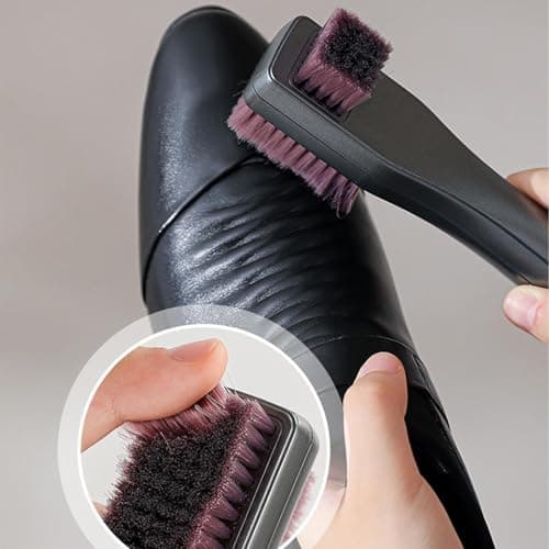 Portable Shoe Cleaner - 3-Level Handheld Leather Care Kit, Rechargeable Sneaker Polisher Brush | Modern Design Stylish Shoe Scrubber Tool For Canvas Boots Sandals Rubber Soles Travel Hygiene — view 4