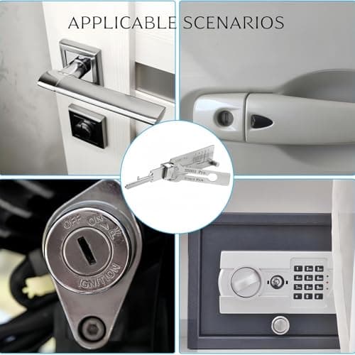 Key Decoder Lock Picking Tool,2 in 1 Lock Pick & Decoder Kit for Beginners with Auto Key Extractor,Skeleton Keys & Locksmith Tools,L/ock Picking Kit for Beginners,L/ock Picking Training Set(002) — view 6