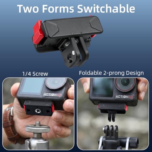 Adiwo Magnetic Quick Release Adapter Holder for DJI Osmo Action 3/4/5 Pro — view 3