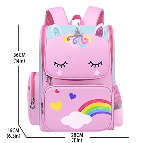 Tusundong Unicorn backpack for girls,School bags for girls,Kids school bag,Cute pink bags for girl,Kids Bookbag for Elementary,Children's backpacks — view 6