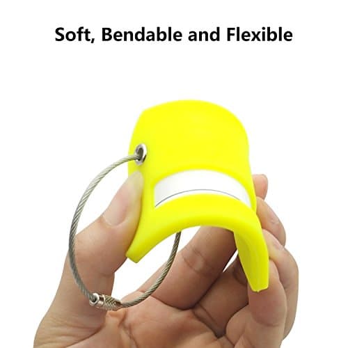 2PCS Silicone Luggage Tag with Name Card to Quickly Spot Luggage Yellow — view 4