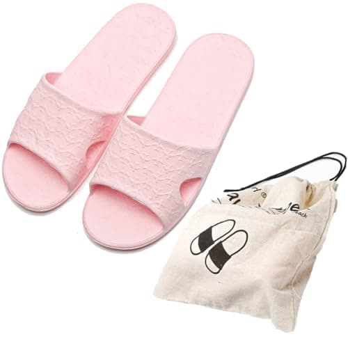 Anmerl Travel Slippers for Women & Men, Foldable Slides with Storage Bag