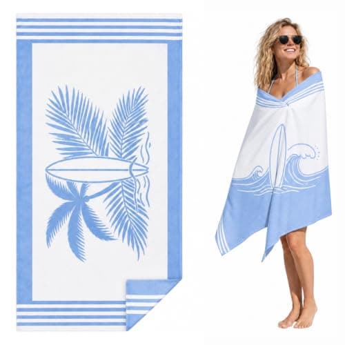 HPLSZCN Beach Towel, 180 x 82 cm Extra Large Beach Towels for Adults