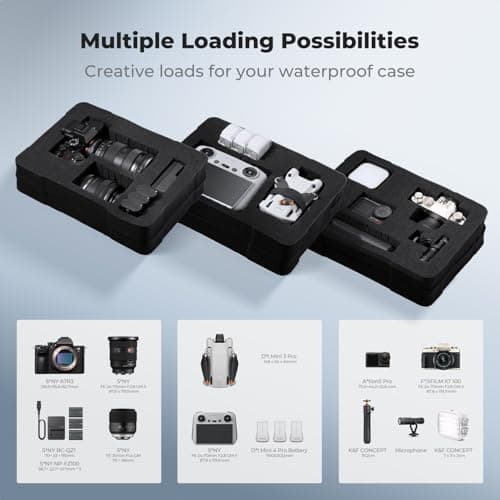 K&F CONCEPT Waterproof Hard Case, IP67 Portable Protective Case Camera Case — view 5