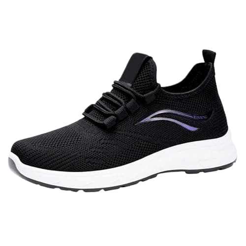 Women`s Fashion Trainers, Mesh Flyknit Orthopedic Sneakers, New Season Comfortable Breathable Footwear, Lightweight Running Sport Shoes, Versatile Travel Everyday Trainers — view 4