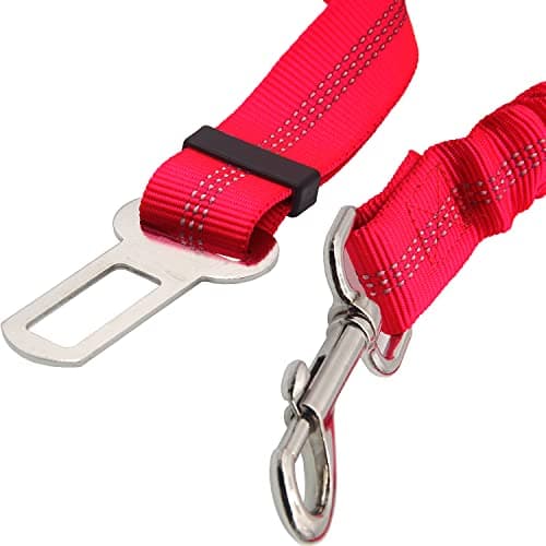 Xundefeng 2x Red Dog Seat Belts for Cars UK Dog Car Harness Seat Belt Dogs Seatbelt Clip Lead — view 2