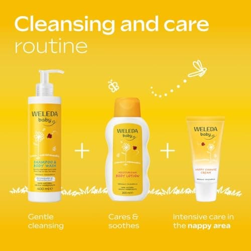 Weleda Baby Body Lotion, Calendula Moisturiser, Moisturising Cream for Baby, Delicate Skin, Dermatologically Tested, Gentle Protection, Developed by Professionals, 200ml — view 3