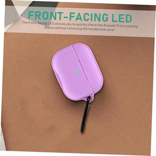 LOLIPPYY Magnetic Silicone Headphone Case for Wireless Earbuds, Wear-resistant Protector Cover, Compatible Earphone Box for Travel in Lavender Purple — view 5