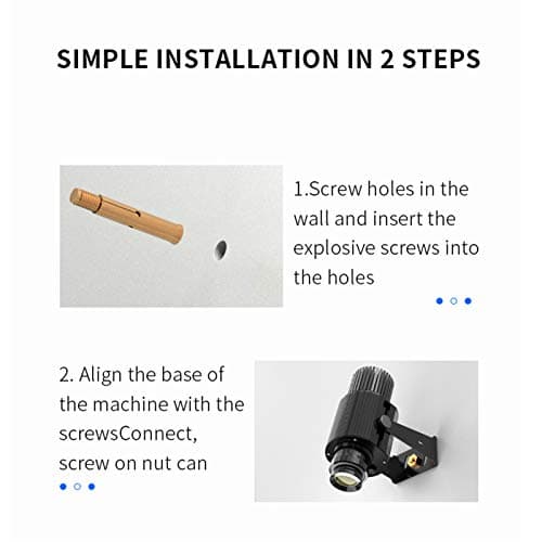 LED Projector Advertising Projection Light Ustom Image GOBO Logo Projector for Indoor Use Hotel Restaurant Advertising Signs,Remote Control,Black,60W — view 6