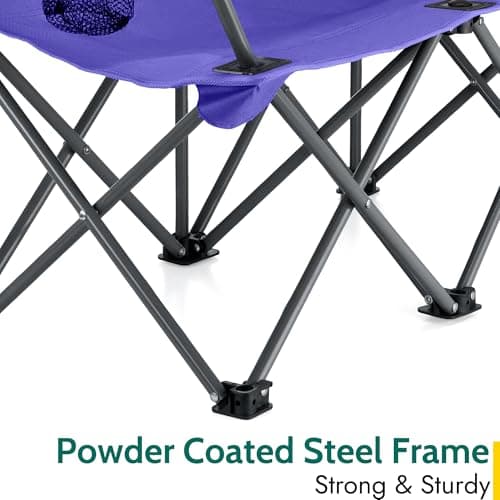 Trail Condor Kids Double Camping Chair, 2 Seater, Purple — view 5