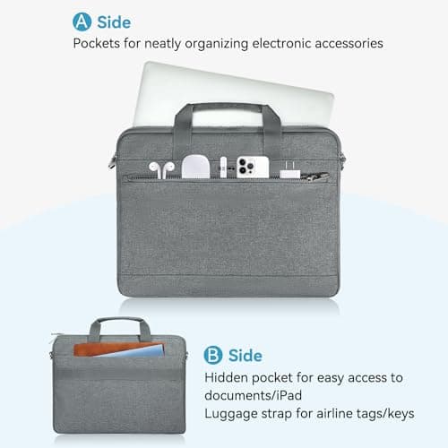LANDICI 360°Protective Laptop Bag 14 15 Inch with Shoulder Strap — view 3