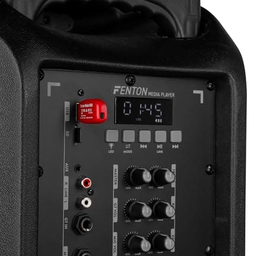 Fenton FT15LED MK2 15-Inch Portable PA System, 800W, Battery, Mic — view 4