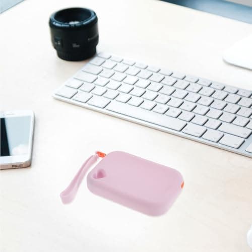 GALPADA Waterproof Silicone Earbud Carrying Case with Sealed Design, Portable Earphone Storage Pouch for Travel, Elegant Lavender Soft Earphone Protection Bag for Occasions — view 4