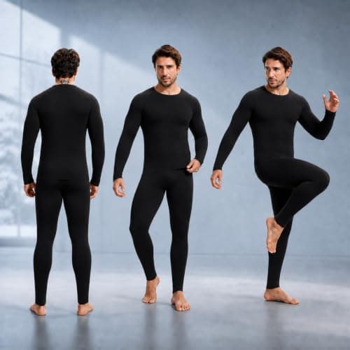 Stathmon Men's Thermal Underwear Set Mens Thermals Top Bottoms — view 2