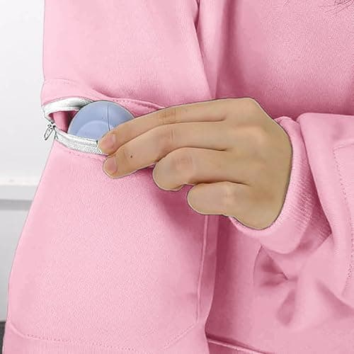 Mrat Kids Travel Hoodie with Eye Mask Built In Boys Girls Comfort Airplane Mode Travel Hoodies Long Sleeve Sweatshirt Pullover Autumn Winter Thermal Fleece Tops Activewear Unisex for Age 5-14 Years — view 6
