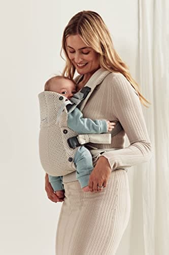 BABYBJÖRN Baby Carrier Harmony, 3D Mesh, Cream — view 3