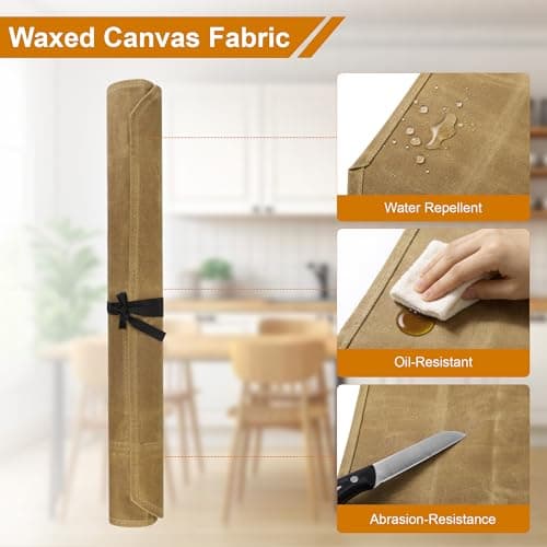 Hahorpa Chefs Knife Roll Bag, Waterproof Canvas Chef Bag with 7 Slots — view 4
