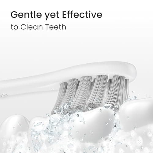 Oclean Sonic Electric Toothbrush TravelGo FlowSet, 180 Days Battery Life, 76000 VPM Motor, 5 Modes, Waterproof, USB C Rechargeable, 6 Replacement Heads & Travel Case, Eco-Friendly Packaging, White — view 5