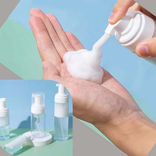 VASANA 3Pcs 100ML 3.4oz Clear Plastic Foaming Soap Dispenser Refillable Travel Hand Soap Foam Shampoo Bathroom Accessory — view 6