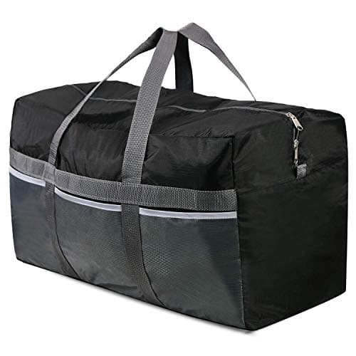 REDCAMP 96L Foldable Travel Duffel Bag, Lightweight Waterproof, Black