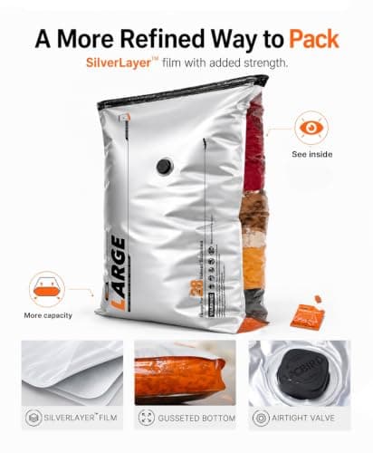 Vacbird Vacuum Storage Bags with USB & Battery 2-in-1 Rechargeable Electric Air Pump, Space Saver Bags for Travel and Home, 10 Pack — view 3