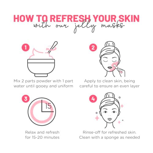 BRÜUN Peel-Off Egyptian Rose Jelly Mask for Face Care – A 23 fl oz Rubber Mask Jar for 30 to 35 Treatments – A Skin Care Moisturizing Gel Mask of Spa Set for Men, Women and Adults — view 4