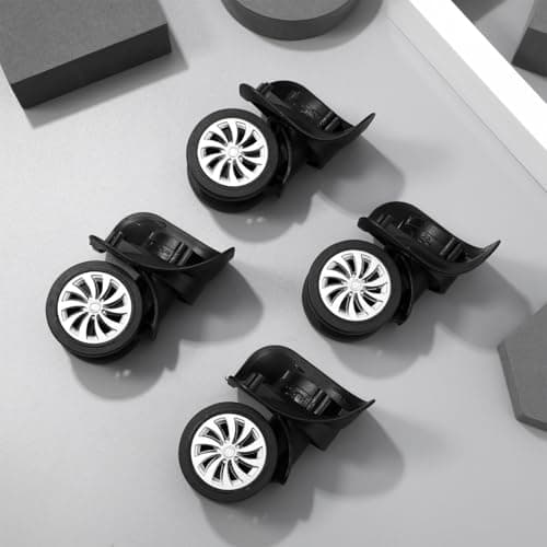 Toddmomy 4pcs Universal Wheel Universal Luggage Wheels Luggage Swivel Wheels Luggage Caster Wheels Swivel Caster Spare Repair Kit Replacement Wheel Suitcase Substitute To Rotate — view 3