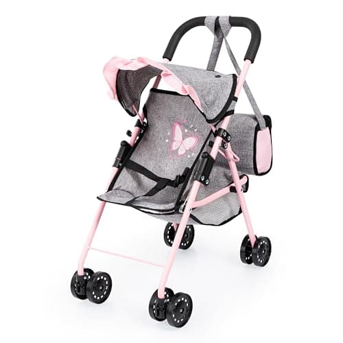 Bayer Pink Dolls Stroller and Swing Set - My First Baby Doll Pram Set — view 4