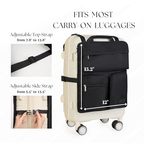 BAREFOOT CARIBOU Over Luggage Organizer, 16 Inch Laptop Sleeve, Black — view 3