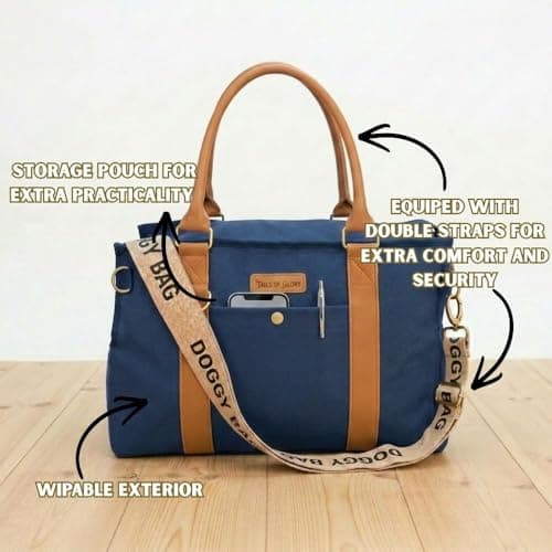 Puppy Carrier Dog Travel Bag & Dog Carrier for Small Pets up to 8kg – Pet Carrier & Small Pet Carrier Crossbody Dog Bag for Walking, Dog Carry Bag & Cat Carrier Bag — view 2