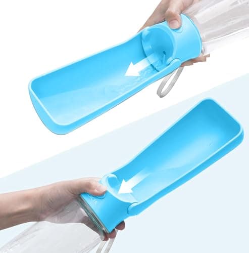 SOICTA Portable Dog Water Bottle for Walking 19 OZ or 12 OZ Portable Pet Water Bottles for Puppy Small Medium Large Dogs Water Dispenser Bowl Dog Accessories(19OZ Indigo) — view 3
