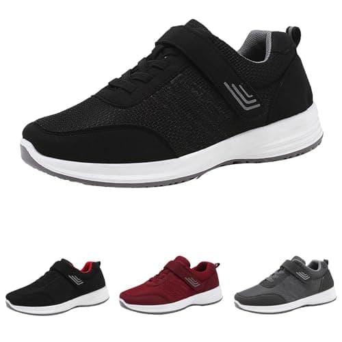 Memory Foam Trainers Hiking Trainers Walking Shoes Fall 2024 New Running Shoes Travel Soft Bottom Men Women with The Same Sports Orthopedic Tennis Non Gym Trainer Womens Dark Gray 6 — view 2