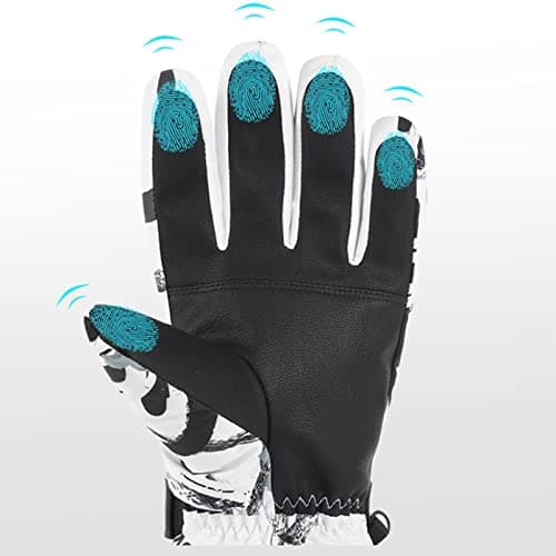 MARMODAY Winter Warm Gloves Waterproof Touchscreen Gloves Mens Warm Padded Insulated Thermal Winter Ski Gloves Travel Fitness Skiing Motorcycle Car Outdoor Gloves Blue Pink Camouflage — view 4