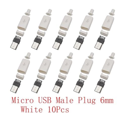 10Pcs USB Connectors Type C/USB 2.0 A Male Female Assembly Adapter DIY Soldering Repair Data Charging Plug Socket(Lavender) — view 2