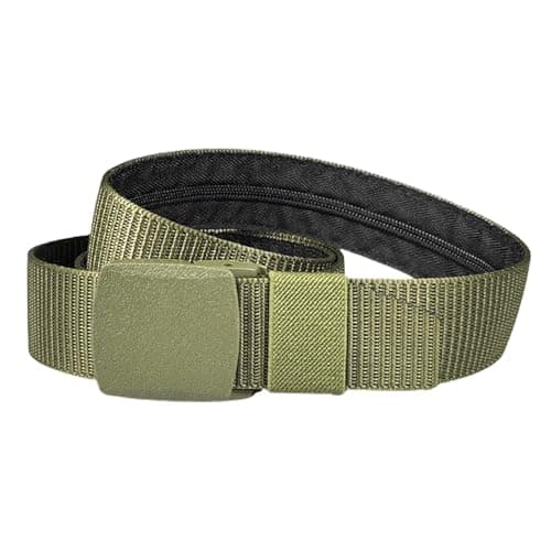VALINK Money Belt, Travel Belt with Internal Zip, Cash Belt Anti-Theft with Pocket,120cm ArmyGreen