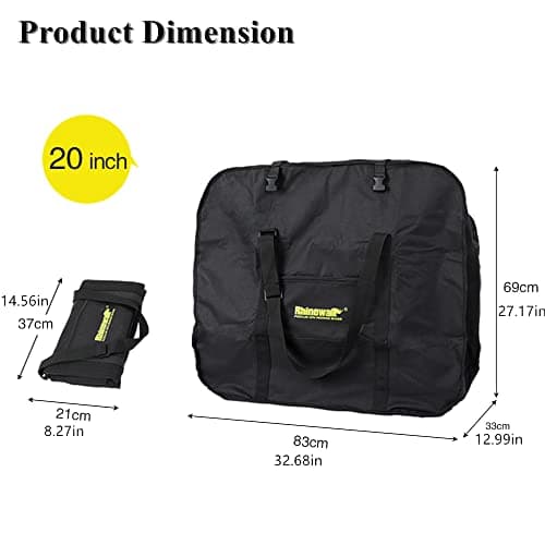 SUNELFFY 20inch Folding Bike Bag Bicycle Carry Bag Bike Travel Carrying Case Bike Transport Bag for Car Train Air Travel Portable — view 2