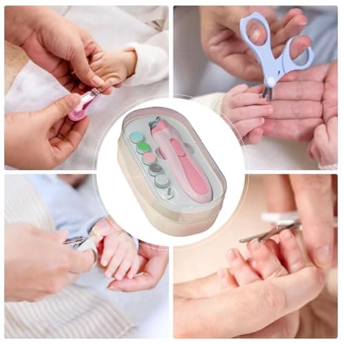 Nail Filer Electric - LED Light Trimmer 13.7x3.8cm｜Anti-Pinch Battery Powered Manicure Kit for Boys Girls, Daily Use Travel Nail Care Safe Gentle Design — view 6