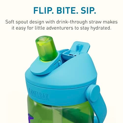 Camelbak THRIVE FLIP STRAW KIDS 415 ml – sport bottle – leak-proof – child-friendly size – easy drinking mechanism – ideal for on-the-go – Hip Dinos, size: OS — view 5