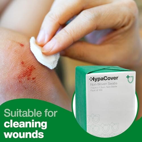 Safety First Aid HypaCover Non-Woven Swabs, 7.5cm x 7.5cm, Pack of 100 — view 4
