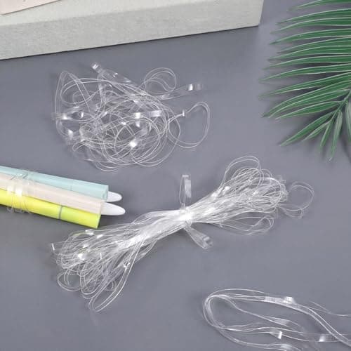 50Pcs Large Clear Rubber Bands, 200x5mm/7.87x0.2in (Folded Perimeter x Width) Big Rubber Bands, Heavy Duty TPU Elastic Band for Garbage Can, Office Supplies, Crafts, Balloon Arch, File Folders — view 4