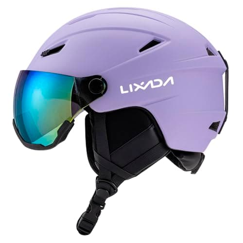 ERYUE Adjustable Snowboard Helmet for Men and Women, Shockproof Ski Helmet with Goggles, Ideal for Winter Sports Enthusiasts, PC EPS Material, Black/White/Orange/Purple (M) — view 4